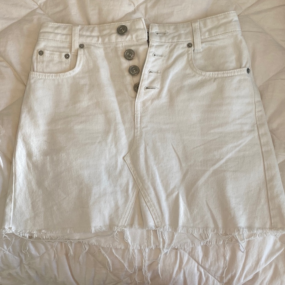 Urban Outfitters BDG White Jean Skirt